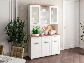 Буфет Катерини (дуб бельмунд/белое дерево) в Светлом - svetlyj.mebel-nsk.ru | фото
