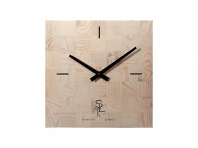 Часы настенные SLT 5196 CHESS WHITE WOOD в Светлом - svetlyj.mebel-nsk.ru | фото