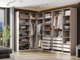 Гардеробная Эккервуд (меланж) в Светлом - svetlyj.mebel-nsk.ru | фото