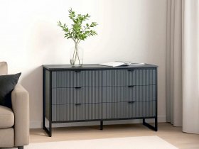 Комод 6 ящиков Нора (металл бруклин/графит) в Светлом - svetlyj.mebel-nsk.ru | фото