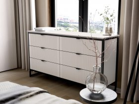 Комод 6 ящиков Нора (персидский жемчуг) в Светлом - svetlyj.mebel-nsk.ru | фото