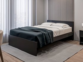 Кровать двуспальная 1,4м Бруклин СБ-3353 (диамант серый) в Светлом - svetlyj.mebel-nsk.ru | фото