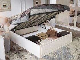 Кровать двуспальная 1,6 м Венеция КРМП-160 с подъемным механизмом в Светлом - svetlyj.mebel-nsk.ru | фото