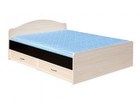 Кровать  двуспальная с ящиками 1,6м-1 (круглая спинка) в Светлом - svetlyj.mebel-nsk.ru | фото