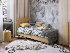 Кровать односпальная Лео 0,9 м в Светлом - svetlyj.mebel-nsk.ru | фото