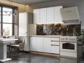 Кухонный гарнитур Ника 1,6 м (белый) в Светлом - svetlyj.mebel-nsk.ru | фото