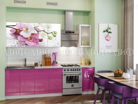 Кухонный гарнитур Орхидея (сиреневый) в Светлом - svetlyj.mebel-nsk.ru | фото