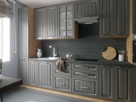 Модульная кухня Луксор (клен серый/корпус дуб крафт) в Светлом - svetlyj.mebel-nsk.ru | фото