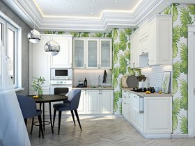 Модульная кухня Ницца (дуб кремовый) в Светлом - svetlyj.mebel-nsk.ru | фото
