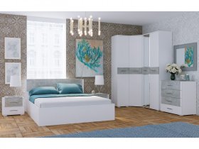 Модульная спальня Бьянка (белый/бетон) в Светлом - svetlyj.mebel-nsk.ru | фото