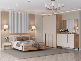 Модульная спальня Сицилия (дуб альпийский/тефия) в Светлом - svetlyj.mebel-nsk.ru | фото