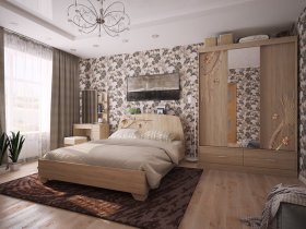 Модульная спальня Виктория-1 (дуб сонома) в Светлом - svetlyj.mebel-nsk.ru | фото