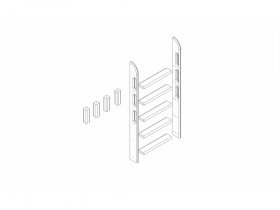 Пакет №10 Прямая лестница и опоры для двухъярусной кровати Соня в Светлом - svetlyj.mebel-nsk.ru | фото