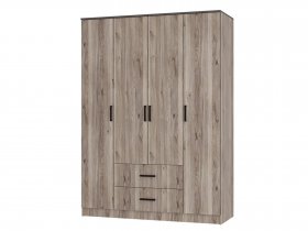 Шкаф четырехстворчатый Титан (дуб смоки) в Светлом - svetlyj.mebel-nsk.ru | фото