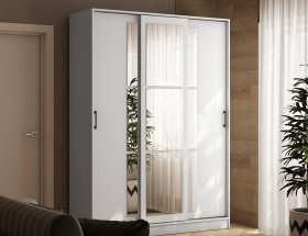 Шкаф-купе 1,6м «Стиль-2» (белый) в Светлом - svetlyj.mebel-nsk.ru | фото