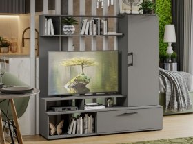 Стенка «Сиена» (графит серый) в Светлом - svetlyj.mebel-nsk.ru | фото