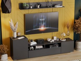 Стенка «Сильвия» (графит серый) в Светлом - svetlyj.mebel-nsk.ru | фото