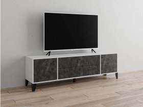 Тумба под ТВ Парус-10 (белый/мальта грей) в Светлом - svetlyj.mebel-nsk.ru | фото