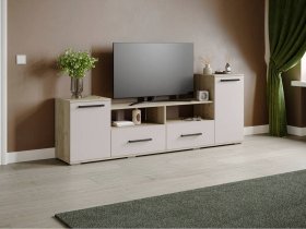 Тумба под ТВ Парус-2 (дуб крафт серый/кашемир) в Светлом - svetlyj.mebel-nsk.ru | фото